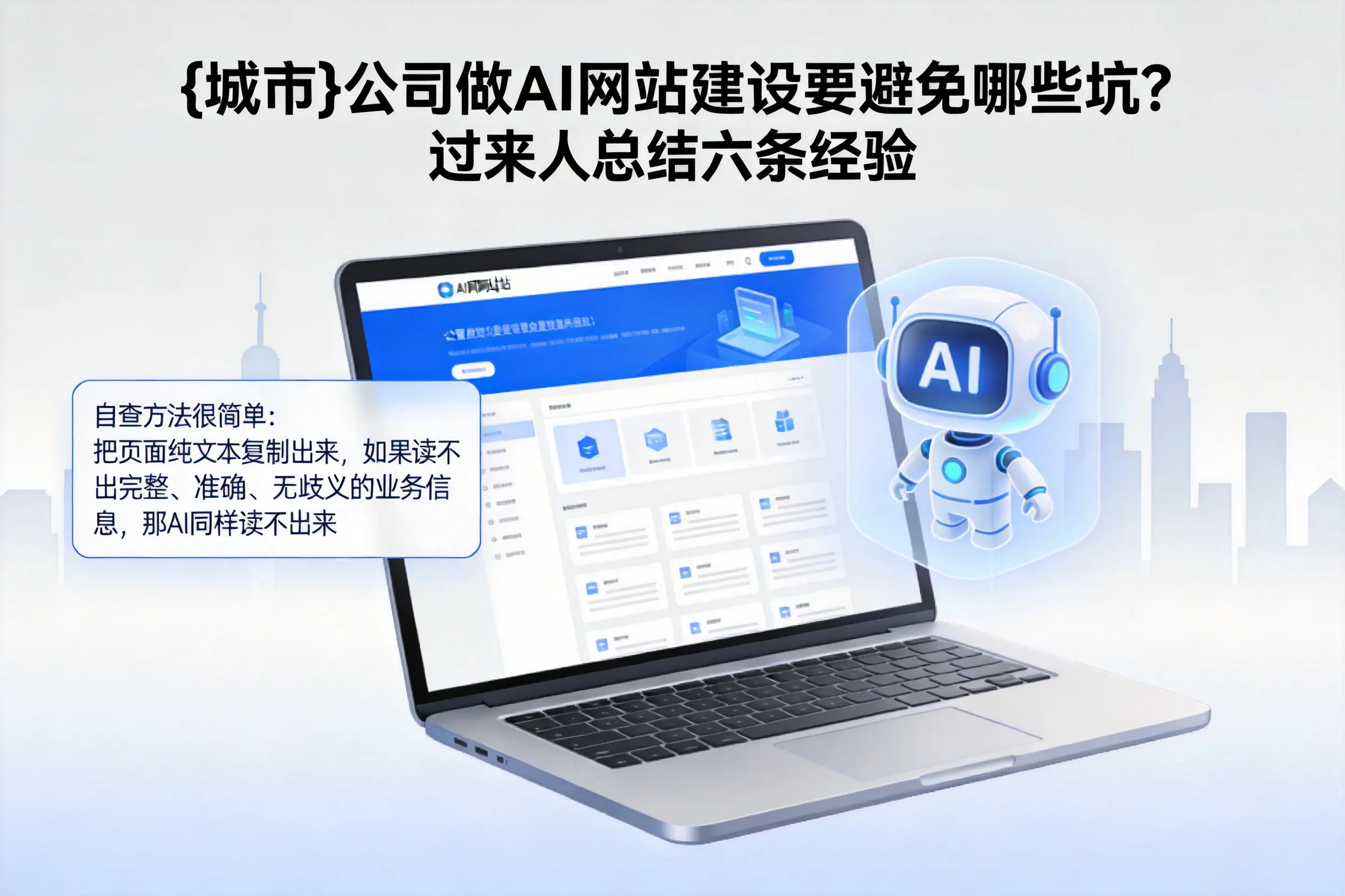 西藏公司做AI网站建设要避免哪些坑?过来人总结六条经验