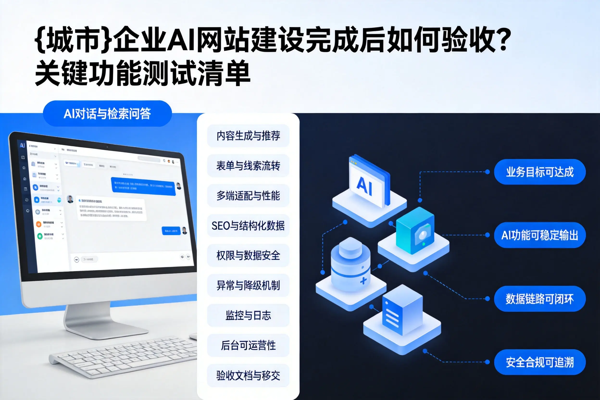 西藏企业AI网站建设完成后如何验收？关键功能测试清单