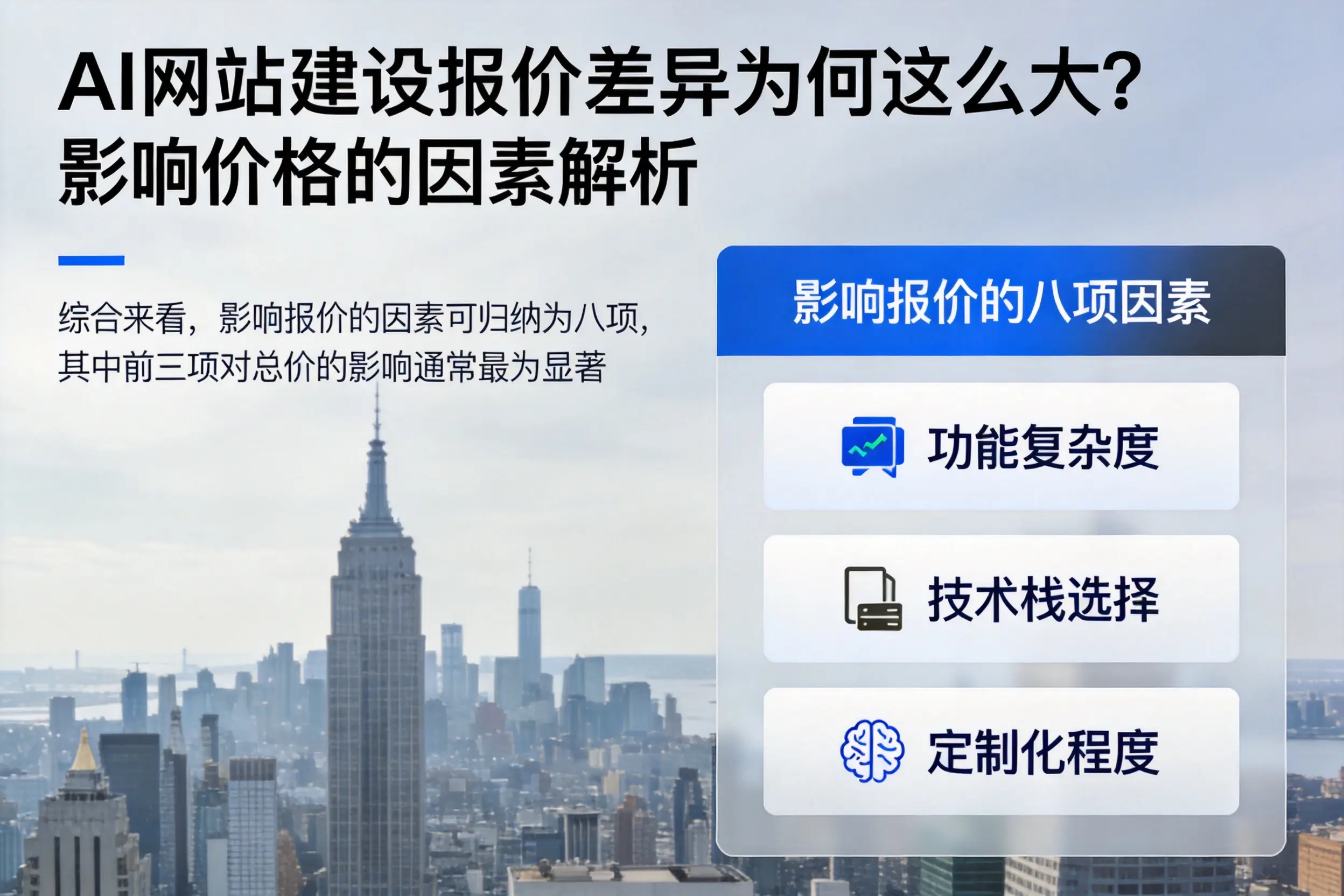 西藏AI网站建设报价差异为何这么大?影响价格的因素解析