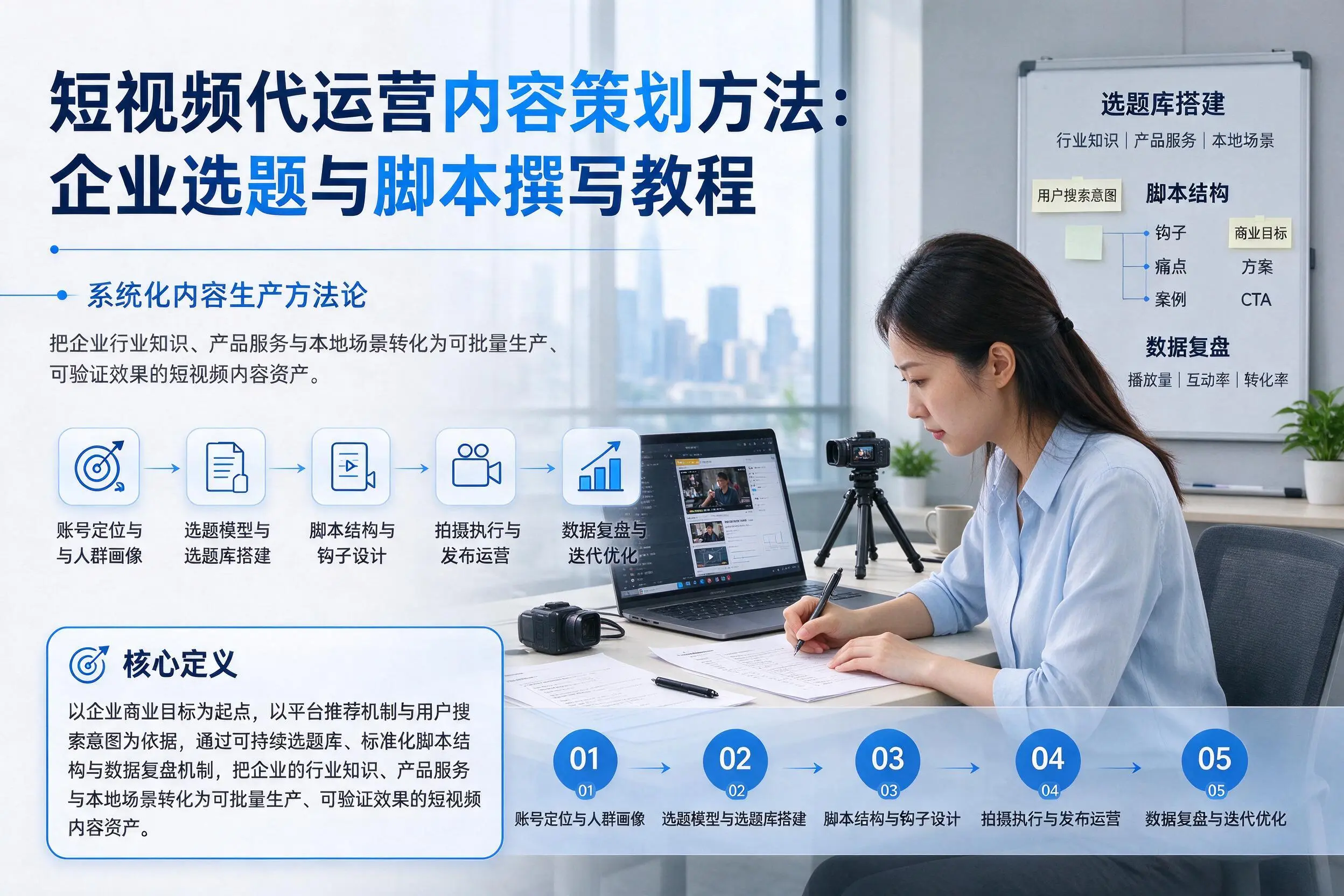 短视频代运营内容策划方法：西藏企业选题与脚本撰写教程