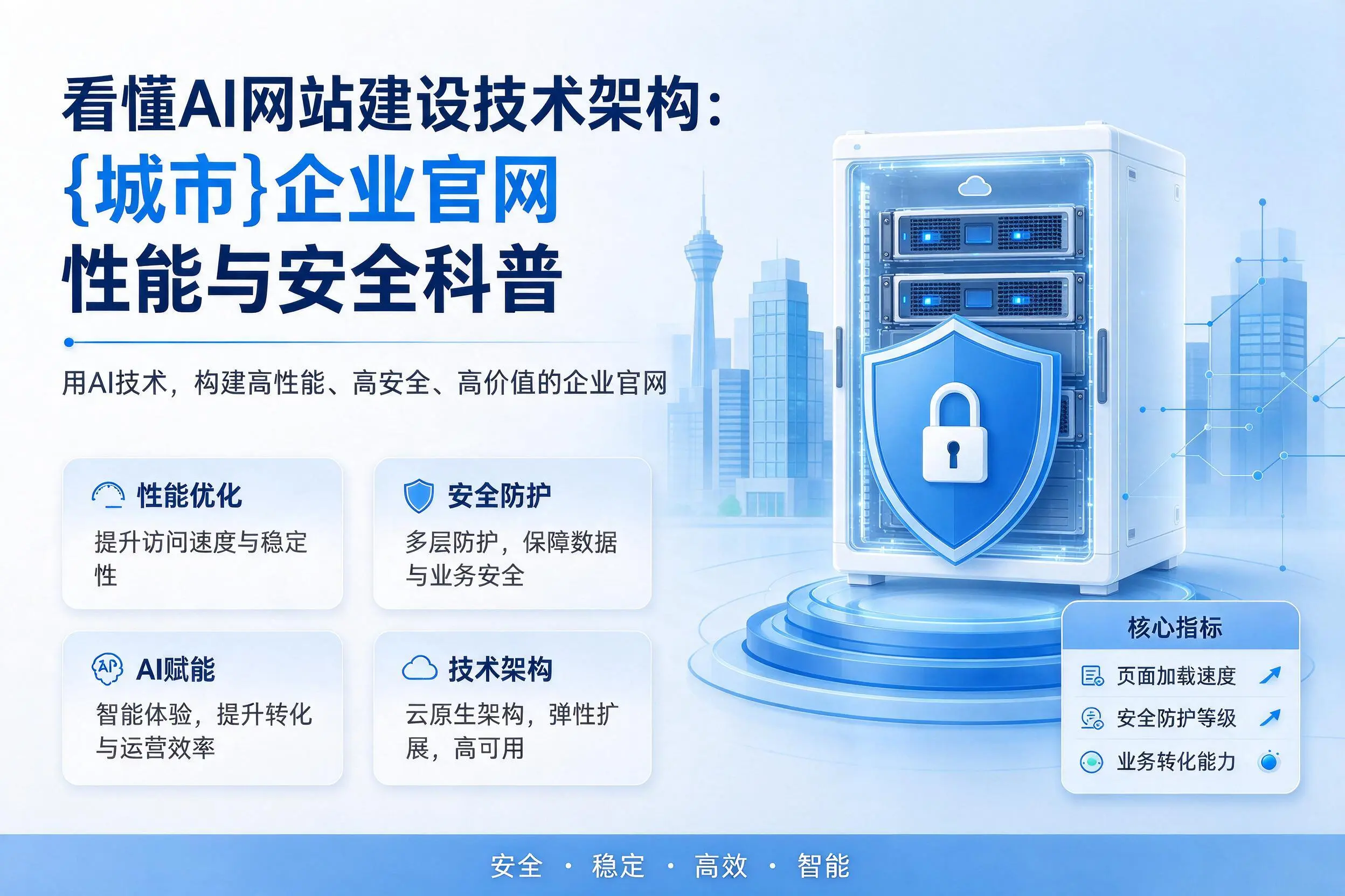看懂AI网站建设技术架构:西藏企业官网性能与安全科普