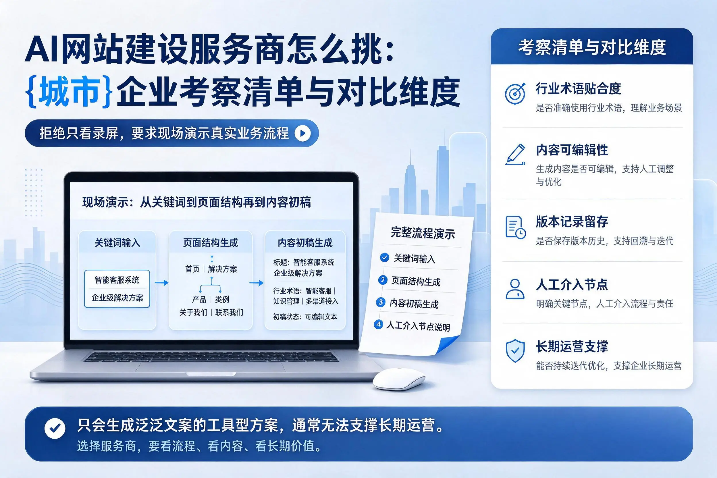 AI网站建设服务商怎么挑:西藏企业考察清单与对比维度