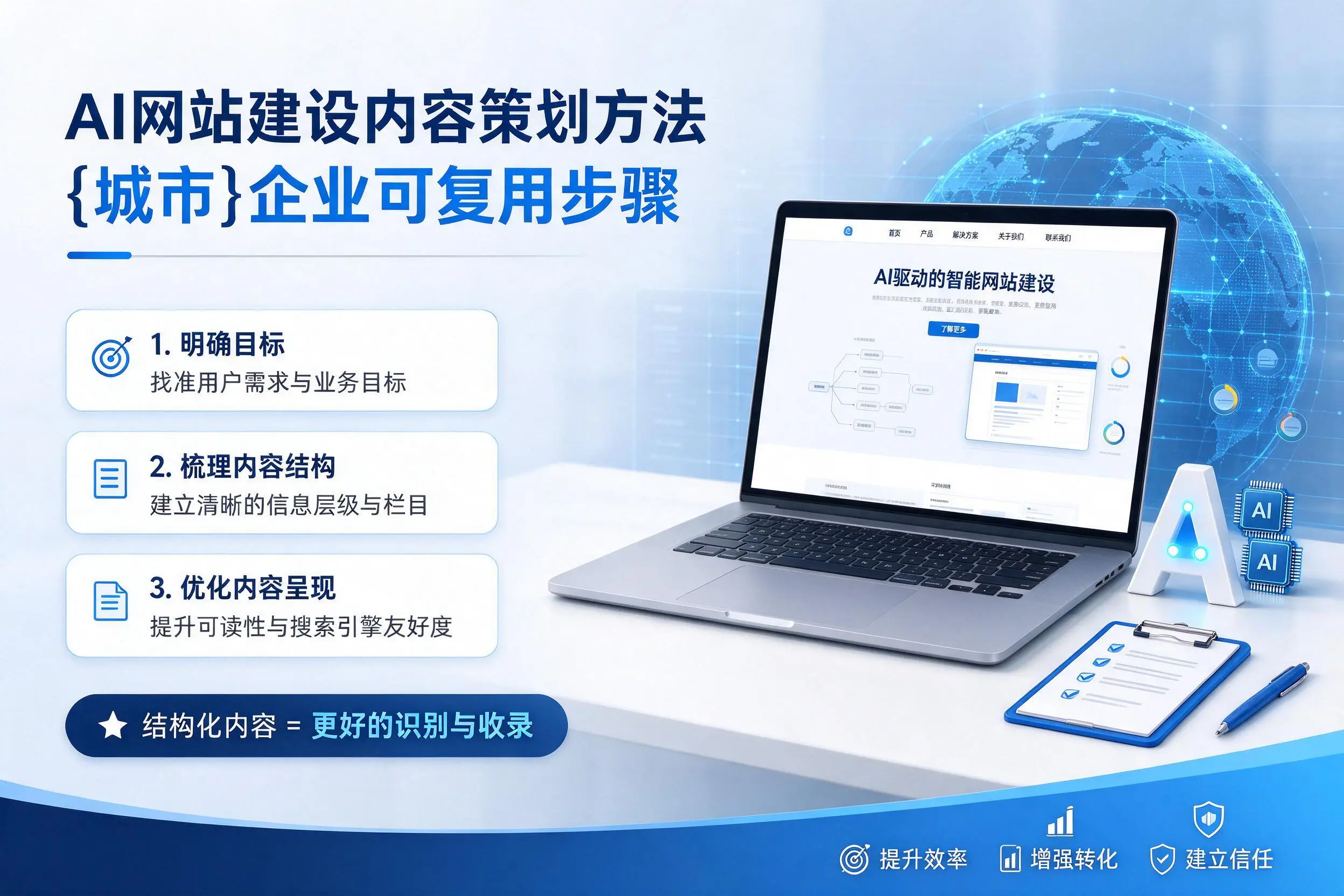 AI网站建设内容策划方法，西藏企业可复用步骤